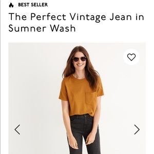 Madewell Perfect Vintage Crop Jeans (Sumner wash)